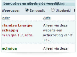 Eenvoudige en uitgebreide vergelijking