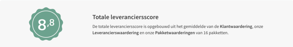 leverancierscore