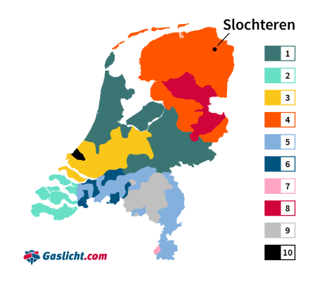 Gasregio in Gelderland: gasregio 1 en 3