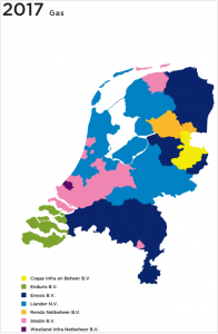 overzicht netbeheerders gas