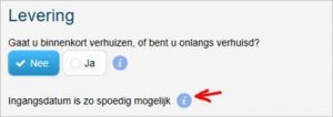 zo spoedig mogelijk overstappen