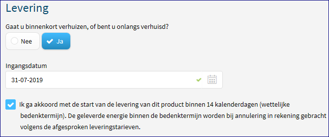 spoedaanvraag? vul op het aanmeldformulier in dat het om een verhuizing gaat en vul zo mogelijk ingangsdatum in.