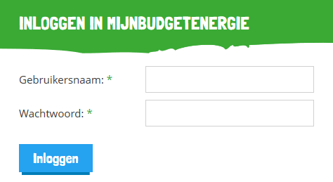 Online Omgeving Budget Energie
