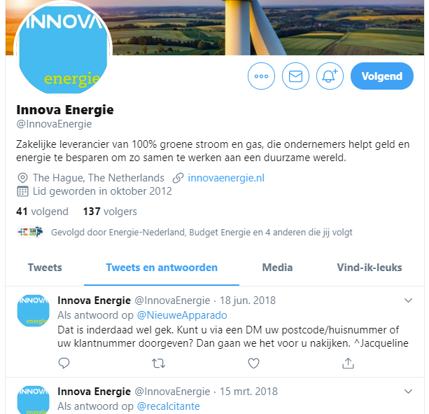 Twitter Innova Energie