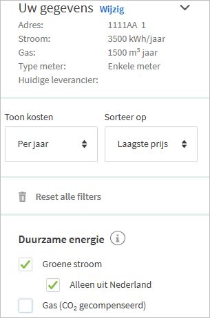 je kiest voor Hollandse duurzame energie in de Gaslicht.com energievergelijker als er een vinkje staat voor groene stroom alleen uit Nederland.