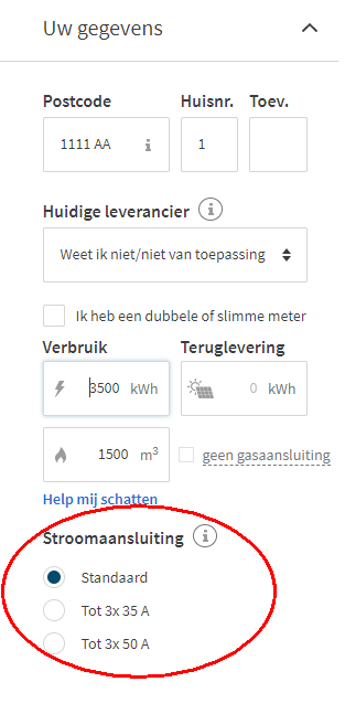 Zwaardere Aansluitwaarde